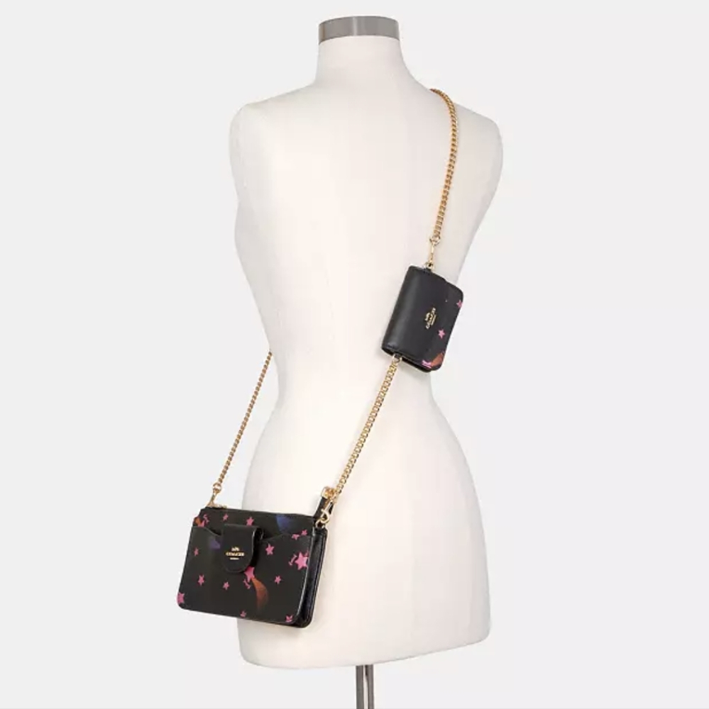 Poppy Crossbody With Card Case With Disco Star Print - Picture 7 of 9